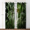 Unbranded Tropical Rainforest Green Plant Blackout Curtains Nature Scenery Decor