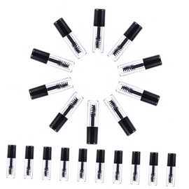 1set Empty Eyelashes Clear Lip Gloss Lipgloss Lip Tubes Mascara Tube Brush Tubes Clear Mascara Bottles Bottles for Outdoor Empty Tube Black 20pcs Baluue