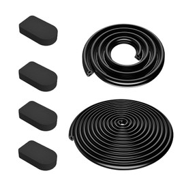 Compatible with Bilco Basement Door Weatherstrip Kit (1 x U Shaped Gasket, 1x Bulb Trim Gasket, 4 x Cap Seal Pad) Fit for Basement Door Seal Kit ﻿
