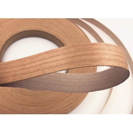 Edge Supply Cherry 3/4” X 50' Roll of Plywood Edge Banding – Pre-glued Real Wood Veneer Edging – Flexible Veneer Edging – Easy Application Iron-on Edge Banding for Furniture Restoration – Made in USA