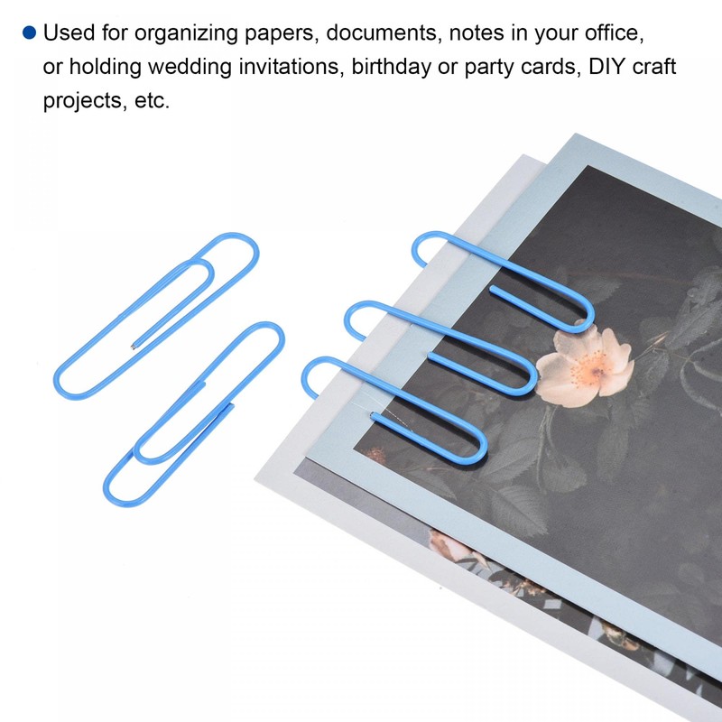 sourcing map Paper Clips Medium Size 2 Inch Vinyl Coated