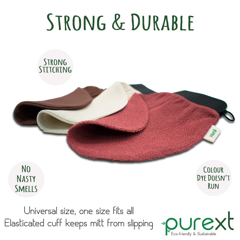 PureXT 3 Exfoliating Gloves - Kessa Hammam Body Scrubber -