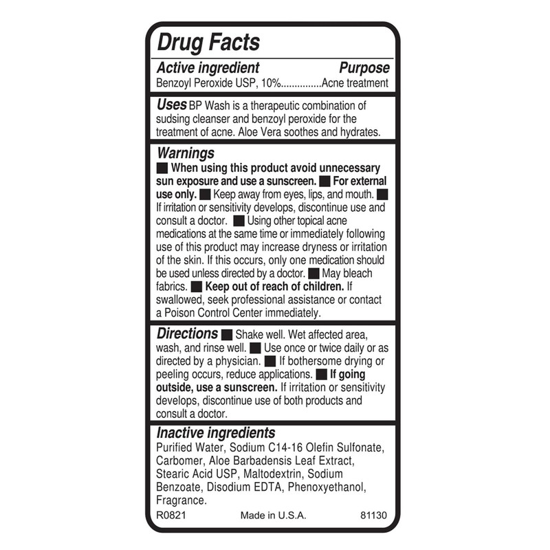 Replenix 10% Benzoyl Peroxide Wash, Advanced Acne Cleanser for Face