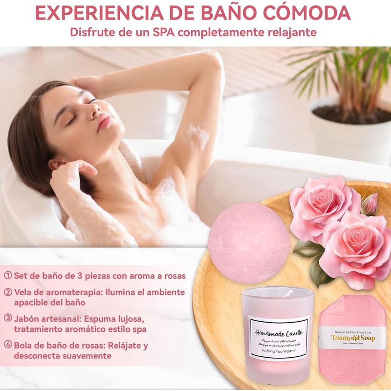 Canasta Spa Relajante MSJKJSHOP para Mujer: 13 Pzas, Regalo Cumpleaños