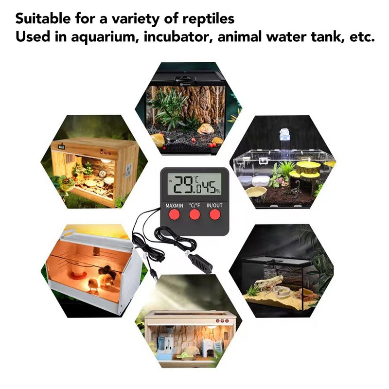 Mini Temperature and Humidity Meter with 2 Probes Digital Hygrometer