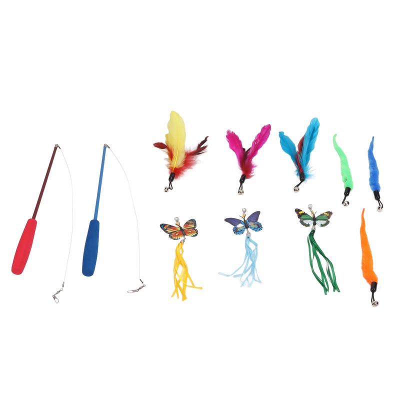 Funny Cat Feather Stick Interactive Thickening Lightweight Cat Feather Toys