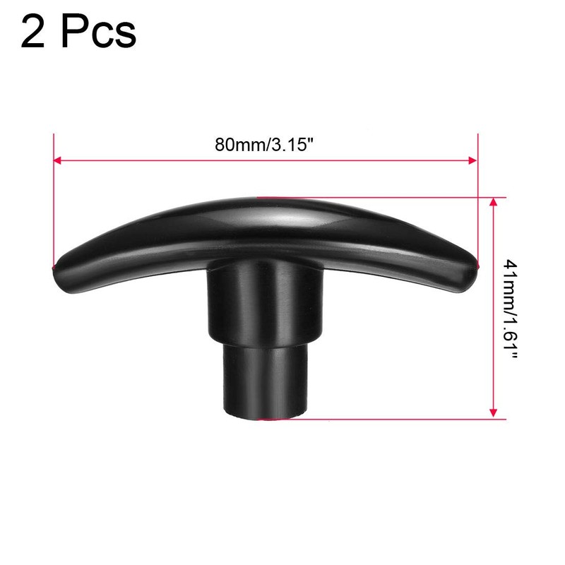 sourcing map T-Knob Drawer Cupboard Handle Metal Insert Internal Thread