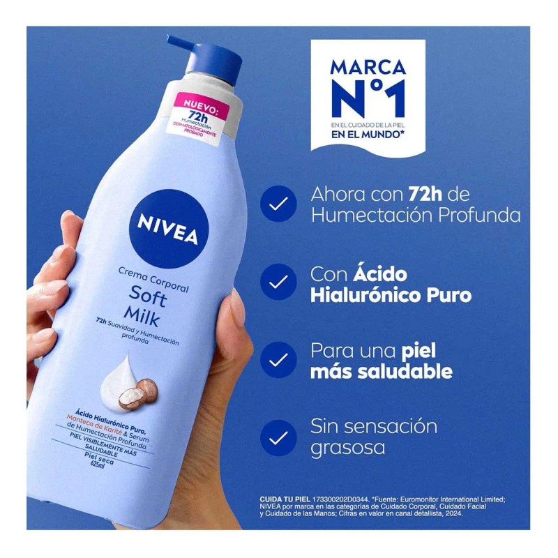 Nivea Body Soft Milk 625ml Neutra