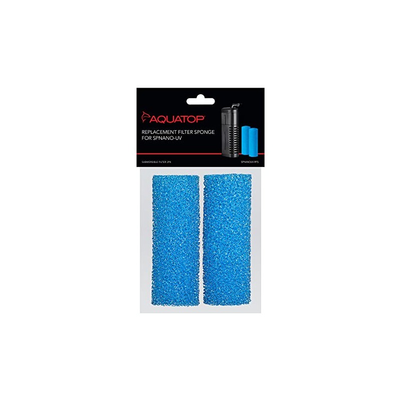 Aquatop SPNANOUV-RFS Replacement Filter Sponge for SPNANO-UV Submersible Filter 2-Pk
