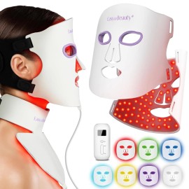 EASYINBEAUTY 7 Color LEDFace Neck Mask Light Photon  Rejuvenation Skin Facial Therapy Wrinkle