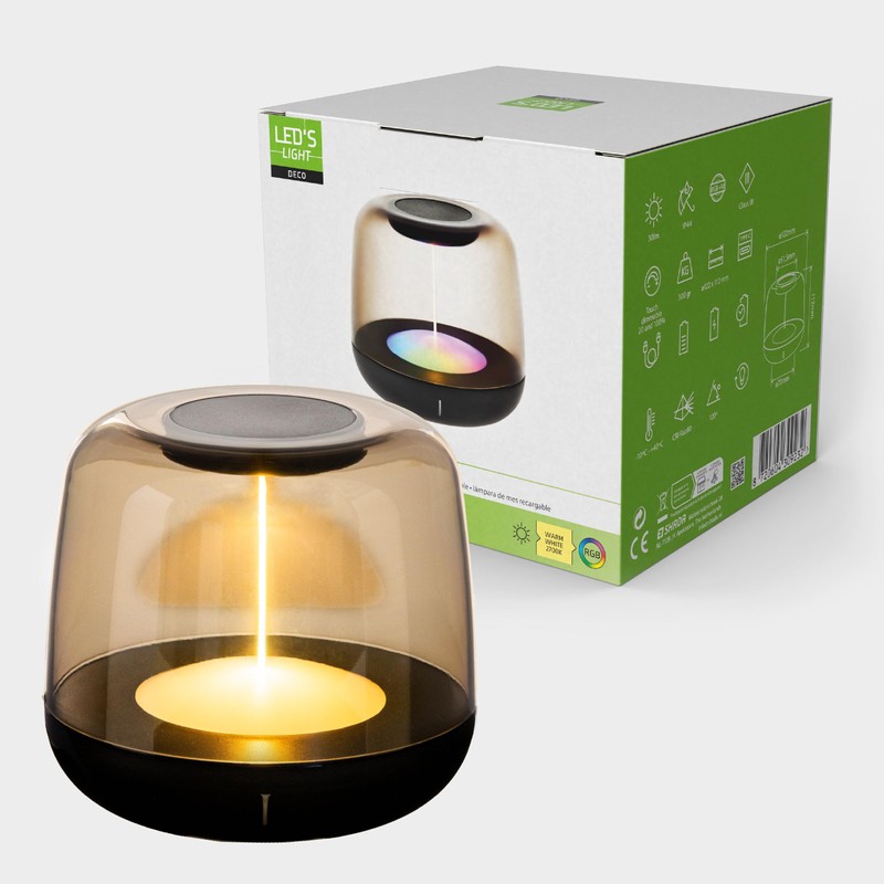 LED's light LED-Tischlampe mit Akku 2700K Warmweiß & RGB –