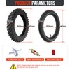 Mopillos 80/100-12 3.00-12 Dirt Bike Rear Tire and Inner Tube