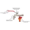 Double Duo Outlet Garden Tap Ball Valve Faucet Red Handle