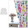 Music Curtains,Colorful Music Equalizer Note Pattern Polyester Fabric Window Treatments