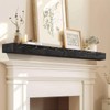 YLYHSST 60" Fireplace Mantel, 3'' Thick Handmade Rustic Solid Wood