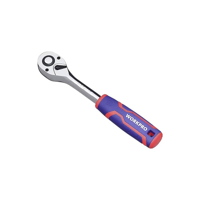 WORKPRO WP271010 1/4DR Insertion Angle Quick Release Ratchet Handle, 72