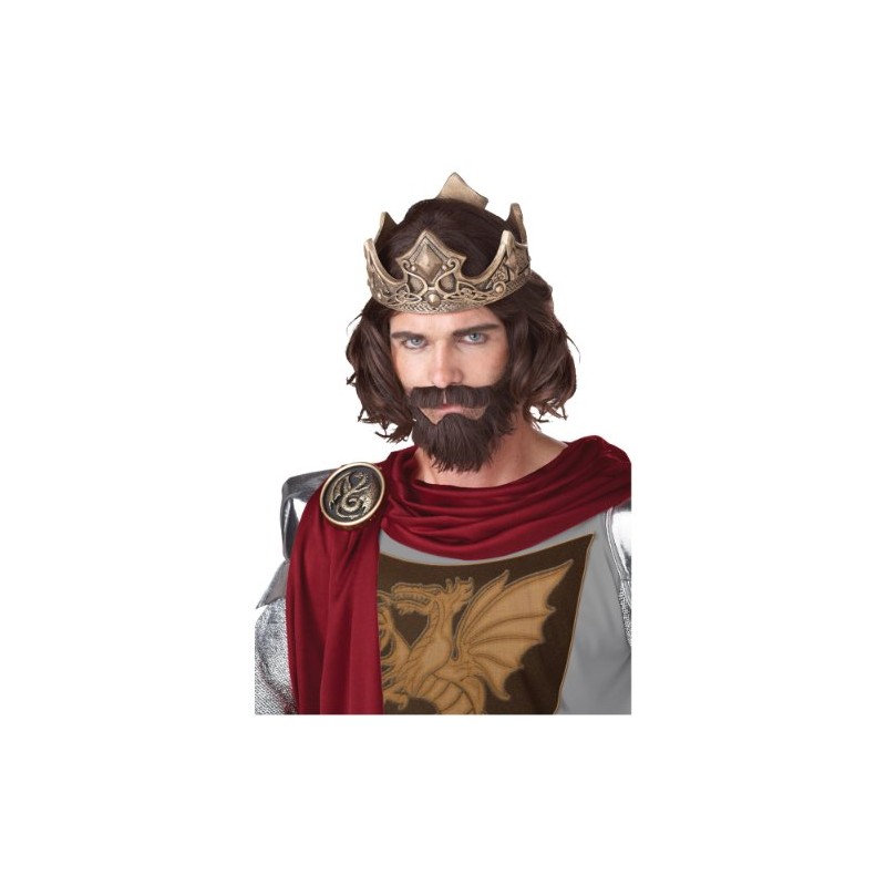 Brown Medieval King Wig