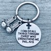 Boxing Keychain I Can Do All Things Through Christ Who