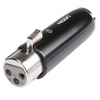 Adapter XLR f. - Mini-XLR male schwarz, HI-X3MX3-FM