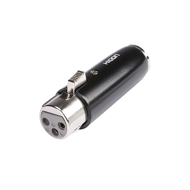 Adapter XLR f. - Mini-XLR male schwarz, HI-X3MX3-FM