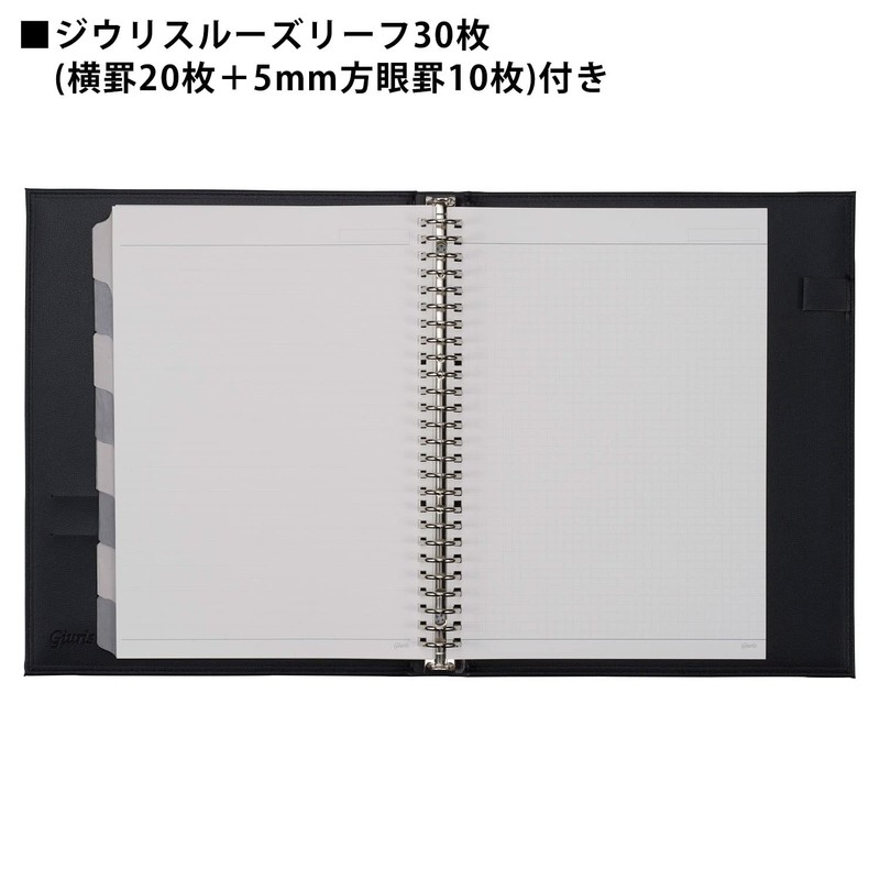 Maruman F509B-05 Loose Leaf Binder, B5, Giuris, 26 Holes, Black