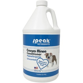 Speak Pet Products Natural Hypoallergenic Unscented Cream Rinse Dog Conditioner Refill, 1 Gallon