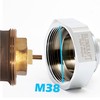 BLUMKRAFT 2 x Radiator Adapter Connector M38 x 1.5 Style