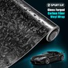 Gloss Forged Carbon Fiber Vinyl Wrap for Cars Black, 1ft