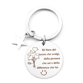 Bluckincle Geschenke für Freunde, Geschenk für Damen, Geburtstag, Weihnachten, Colleghe, Schlüsselanhänger Paar, Inspiration1, ispirazione1