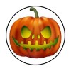 Homemade 48 JACK PUMPKIN ENVELOPE SEALS LABELS STICKERS 1.2" ROUND