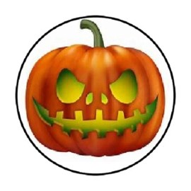 Homemade 48 JACK PUMPKIN ENVELOPE SEALS LABELS STICKERS 1.2" ROUND