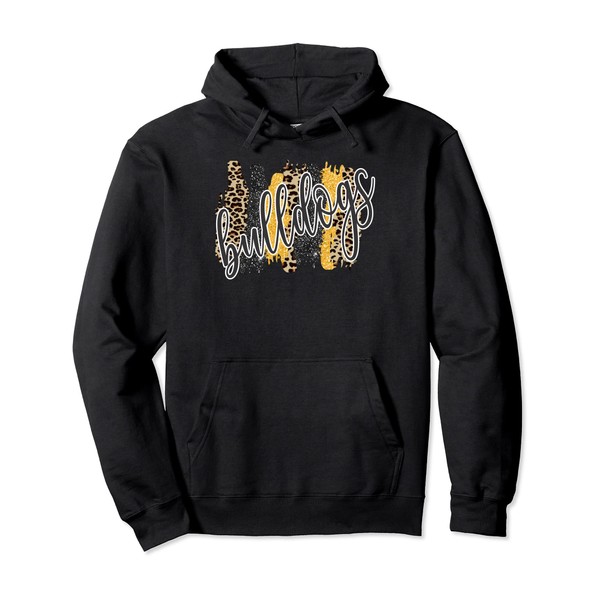 Bulldogs Swash School Spirit Yellow Black Pullover Hoodie