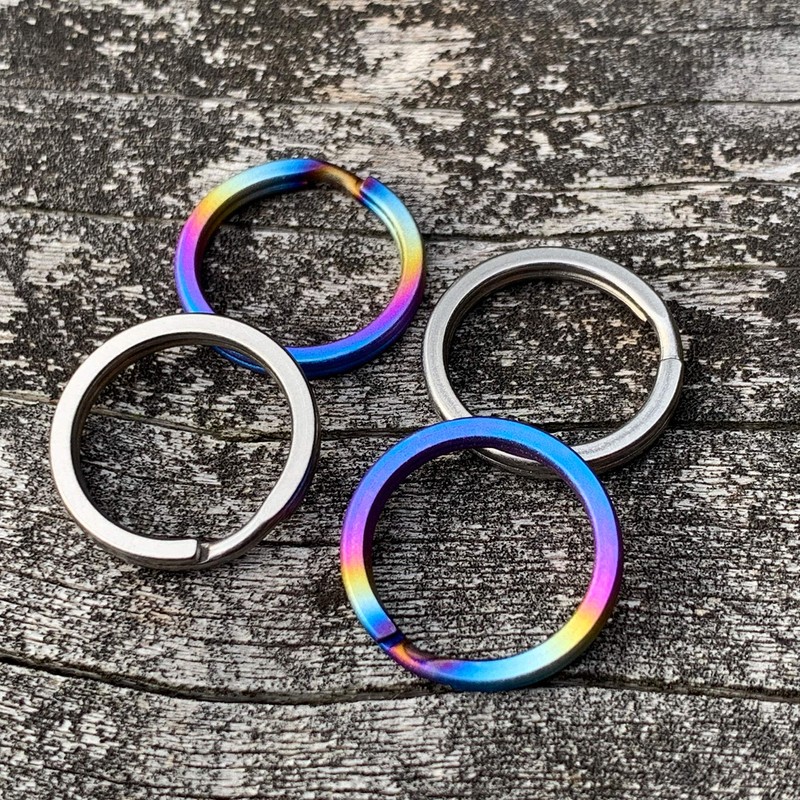 CLAN 2 Colors Set of 2 Solid Titanium Rings Lightweight