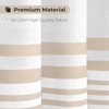 Seasonwood Beige Shower Curtain Boho Stripe Shower Curtains with Tassel