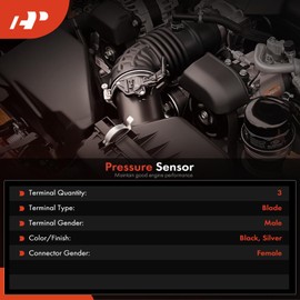 A-Premium Fuel Rail Injection Pressure Sensor [3 Pins] Compatible with Isuzu Dmax D-Max 2012-2024 2.5 CRDi Holden Colorado Rodeo