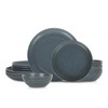 Stone Lain Elio 12-Piece Dinnerware Set Stoneware, Plates and Bowls