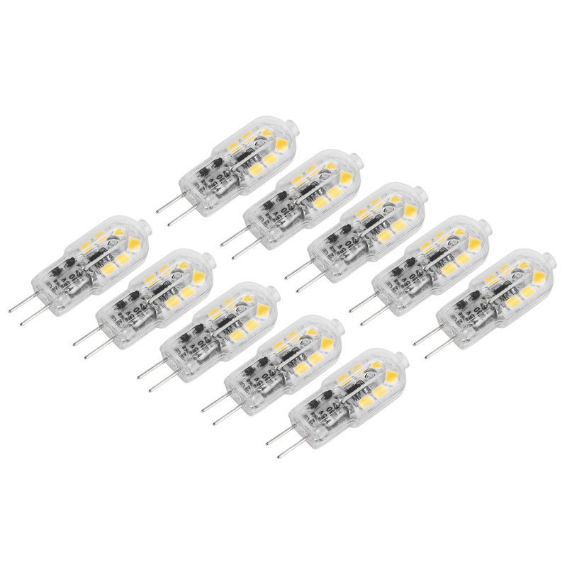 10Pcs Bi Pin Bulbs 12LED 1.2W G4 LED Bulb for