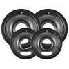 4 Pack Black Cooktop Drip Pans, Compatible with GE Hotpoint