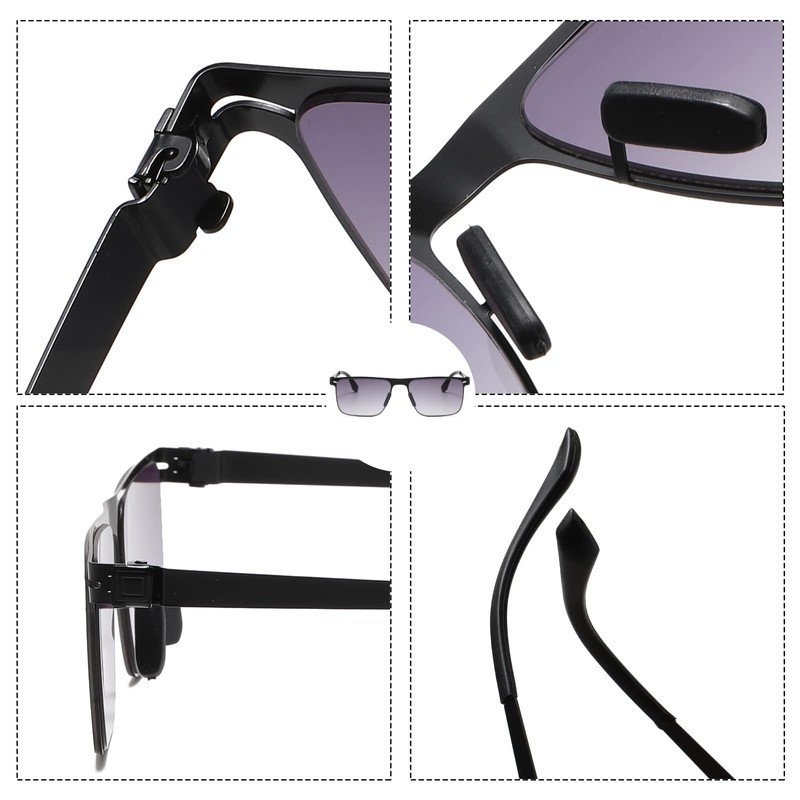 Long Keeper Sunglasses Vintage Retro Rectangular Metal Frame Glasses Women's