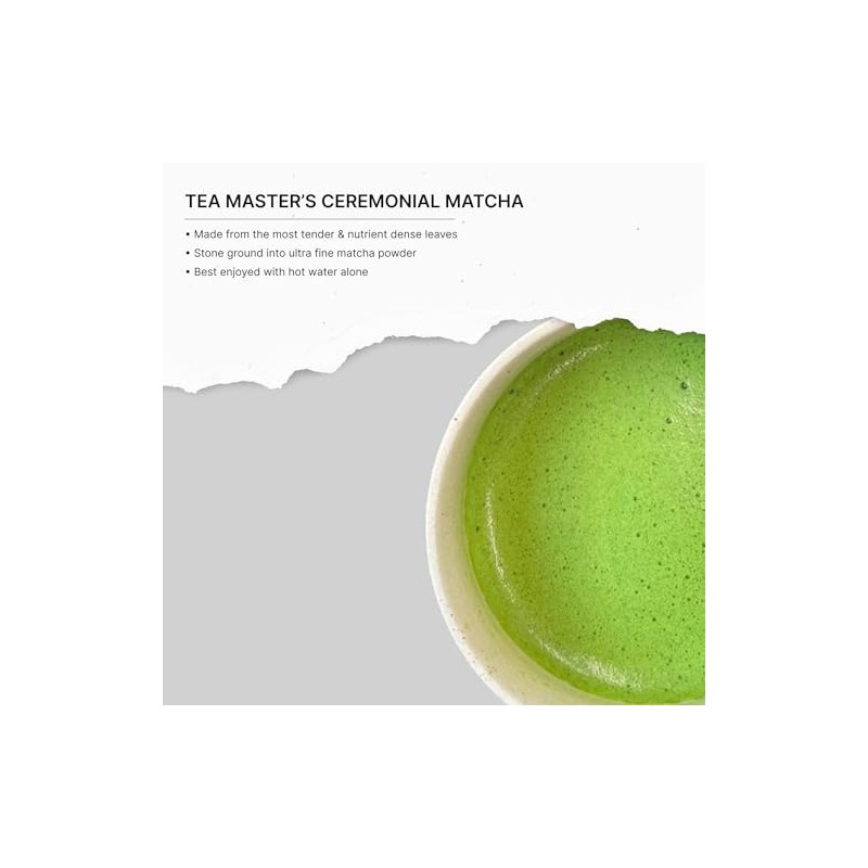 Tea Master's Organic Ceremonial Grade Matcha Green Tea Powder