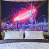 Lahasbja Trippy Planet Tapestry Psychedelic Cactus Tapestry Mysterious Galaxy Space