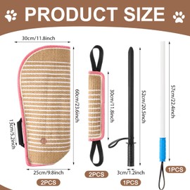 Sunnymove Professional Dog Bite Training Set with Dog Bite Sleeve Arm Whip Agitation Stick for Pet Training Protection for Biting Interactive K9 German Shepherd Puppy