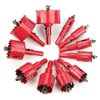 SUPERTOOL M42 Hole Saw Bi-Metal Hole Opener Tooth Cutter Drill Bit Cutter Cutter Opener for Iron Aluminium Pipe Plastic Stainless Steel Metal Wood (15-200mm), red