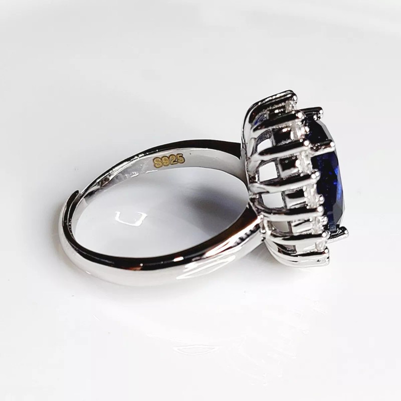 Dtup Anillo De Compromiso Lady Di Princesa Katte Plata S925