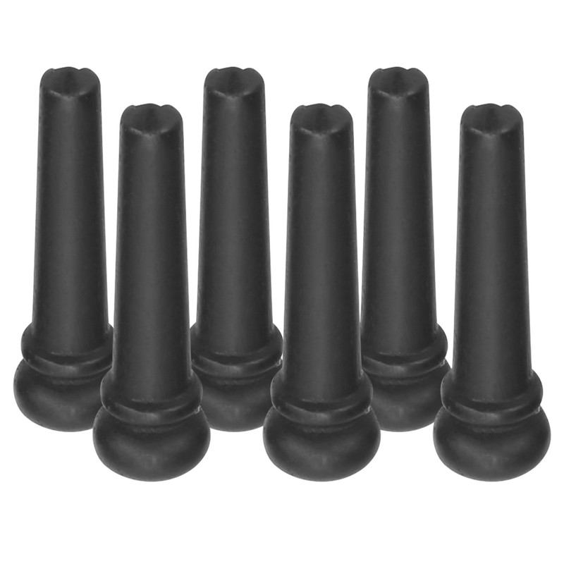 6pcs Ebony Acoustic Guitar Pins Pegs Guitar Parts Replacement Tool