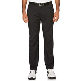 PGA TOUR Men's Flat Front 5-Pocket Stretch Golf Pant with Active Waistband (Waist Size 30-44 Big & Tall), Caviar, 30W x 30L