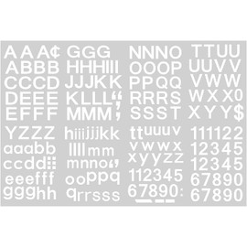 202 Pieces Self-Adhesive Vinyl Letters Numbers Kit, Mailbox Numbers Sticker for Mailbox, Signs, Window, Door, Cars, Trucks, Home, Business, Address Number (White,1/2 Inch)