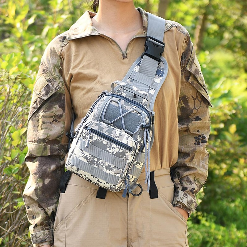 Tactical Backpack, Waterproof Military Cross-body Molle Sling Shoulder Backpack Chest