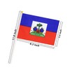 50 Pack Haiti Haitian on Stick Flags,Small Mini Hand Held