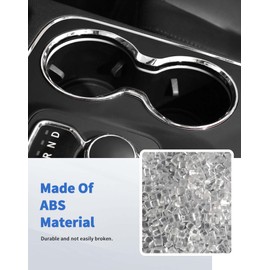 Gear Shift Cup Holder Cover Trim Bezel Fit for Dodge Durango 2011-2020 Front Cup Holder Trim Interior Accessories, Chrome